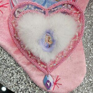 Vintage Barbie Of Swan Lake Fantasy Tree Topper 2003 Christmas White Marabou Fur